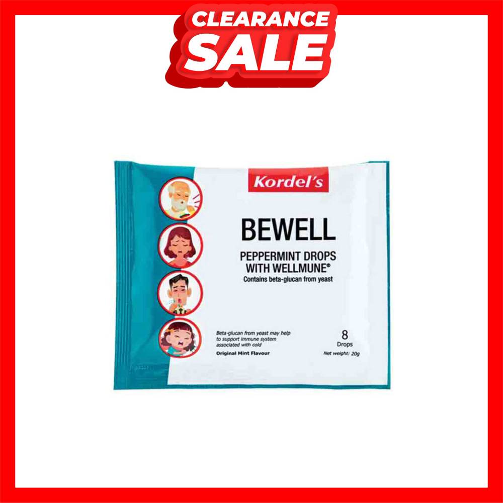 [CLEARANCE] Kordel's Bewell Wellmune Peppermint Drops 1's ( EXP:7/2025)
