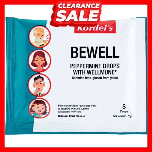 [CLR] Kordel's Bewell Wellmune Peppermint Drops 1's (EXP:31/12/26)