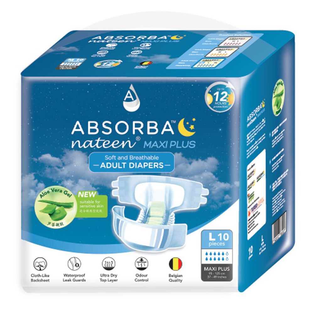 Absorba Nateen Maxi Plus Adult Diapers L Size