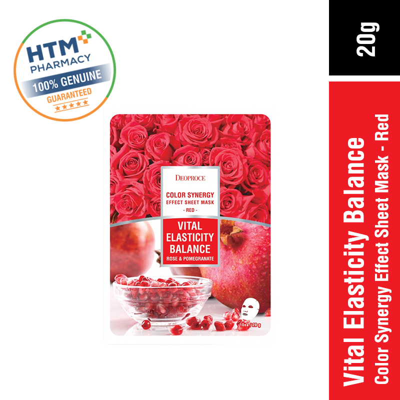 Deoproce Color Synergy Effect Sheet Mask 20G - Red