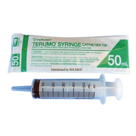 Terumo Syringe 50ml - Catheter Tip 1's