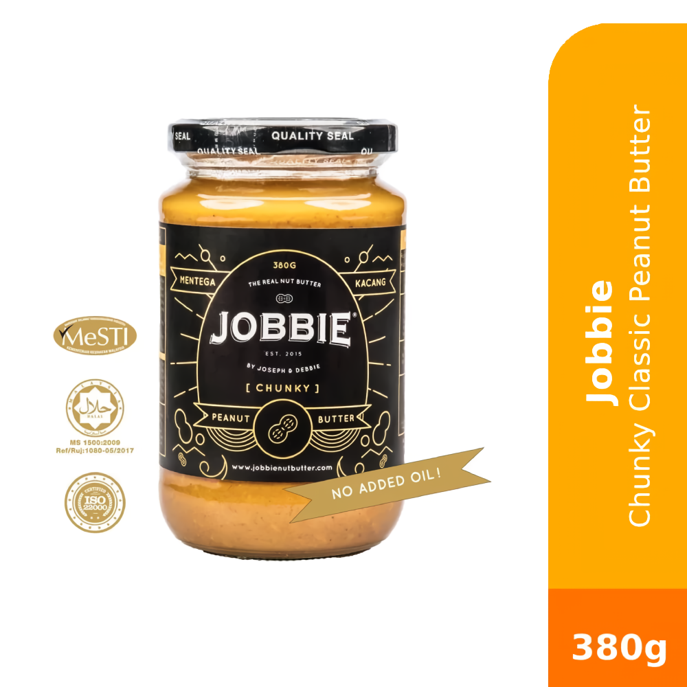 JOBBIE Jam Chunky Classic Peanut Butter 380g