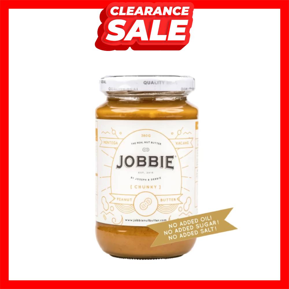 [CLEARANCE] JOBBIE Jam Chuncky Pure Peanut Butter 380g (EXP :11/25)
