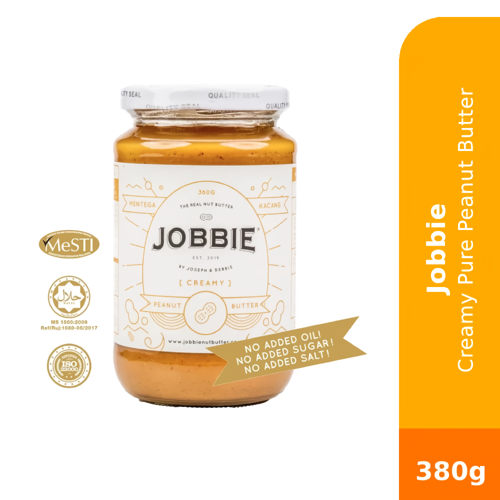 JOBBIE Jam Creamy Pure Peanut Butter 380g