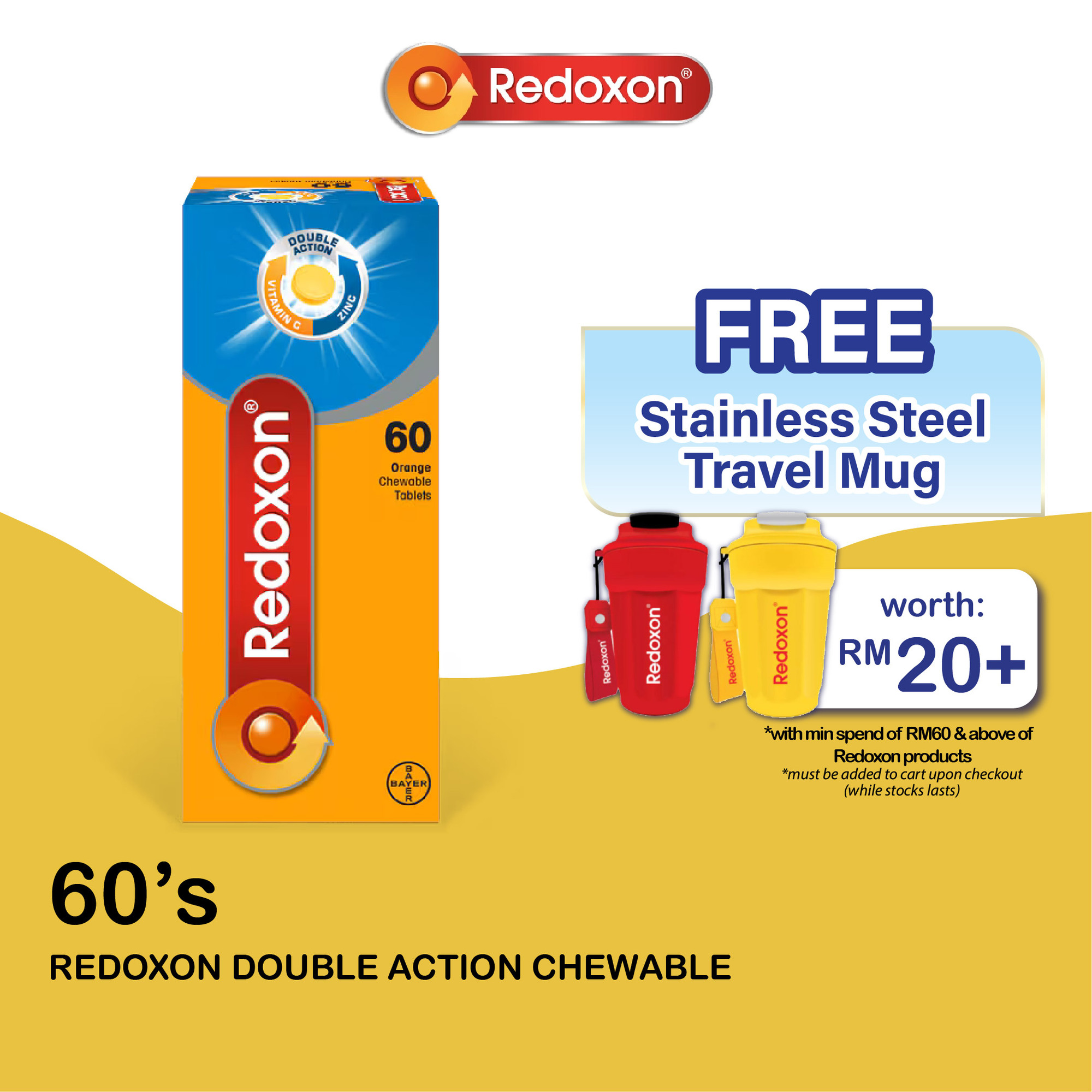 Redoxon Double Action Chewable 60's