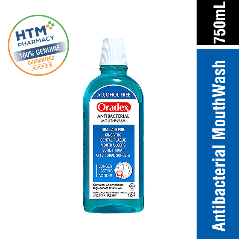 ORADEX ANTIBACTERIAL MOUTHWASH 750ML