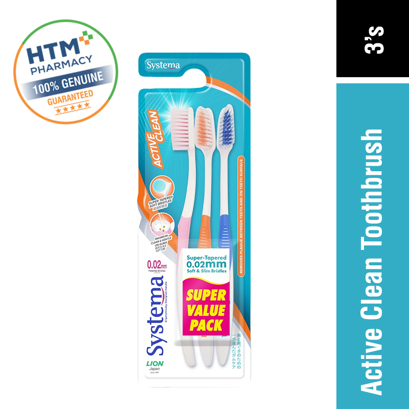 Systema Toothbrush Active Clean 3's
