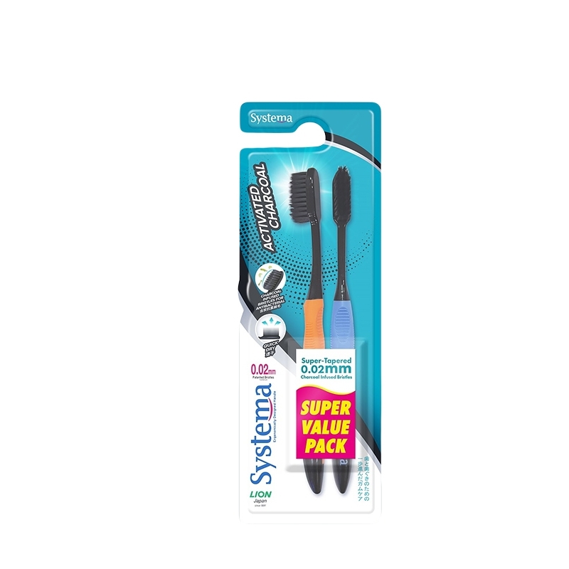 Systema Toothbrush Activated Charcoal 2's
