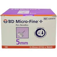 Bd Micro-Fine+ Pen Needles 5MM 100's