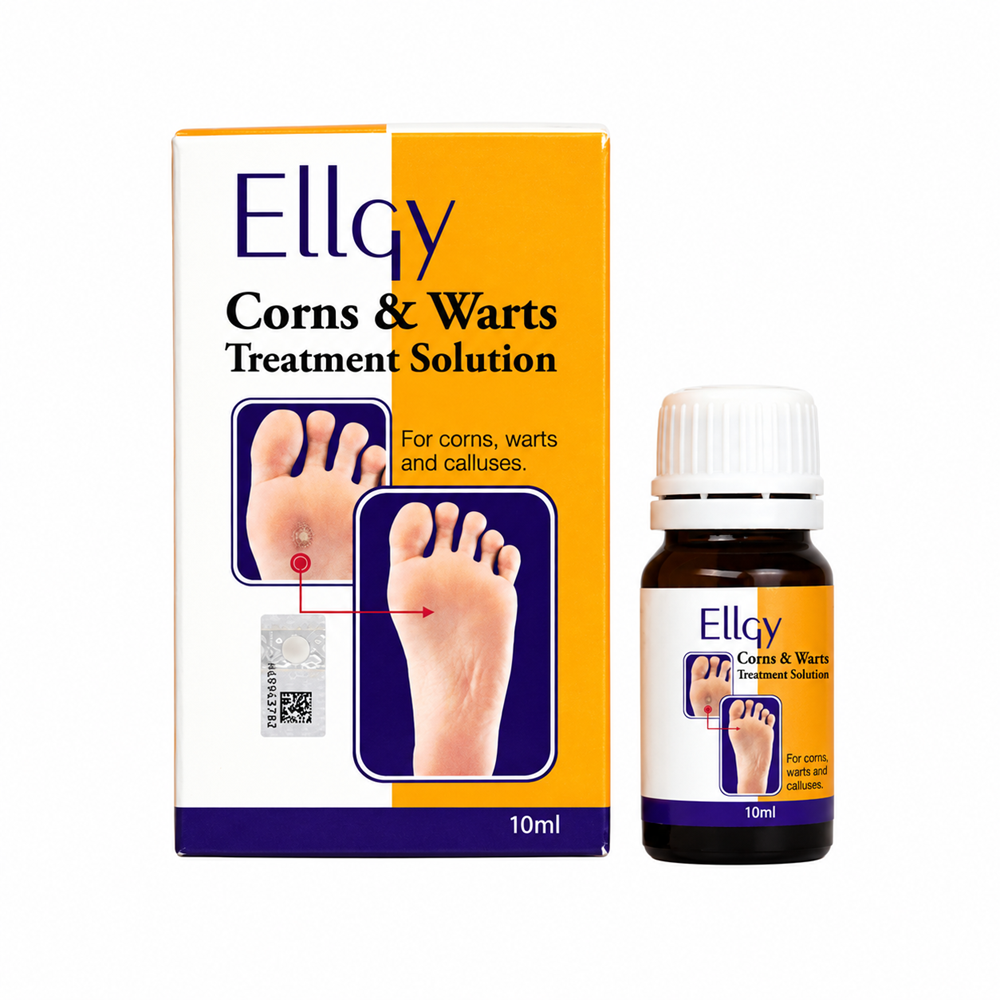 ELLGY Corn & Warts Solution 10ml with Salicylic Acid 17%, Ubat Ketuat, Corn Remover