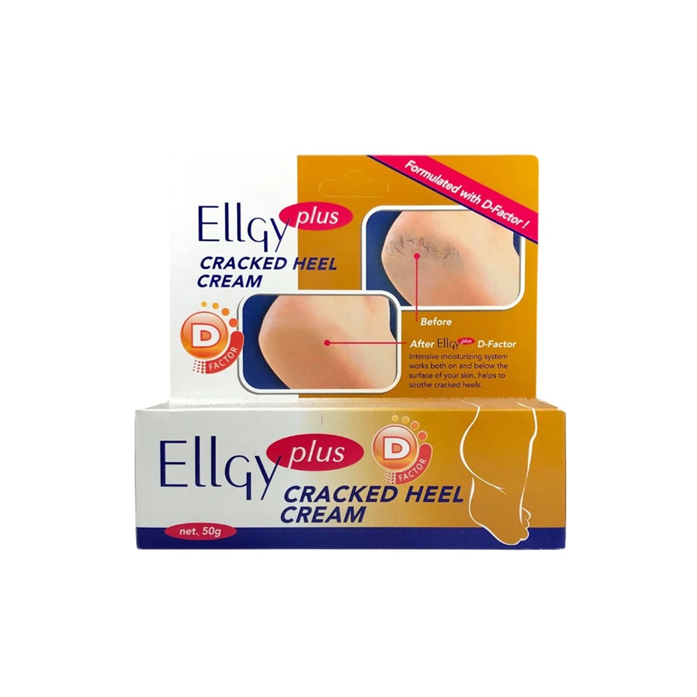 ELLGY Plus Cracked Heel Cream D Factor 50g for Cream Tumit Merekah, Dry Rough Heel Cream