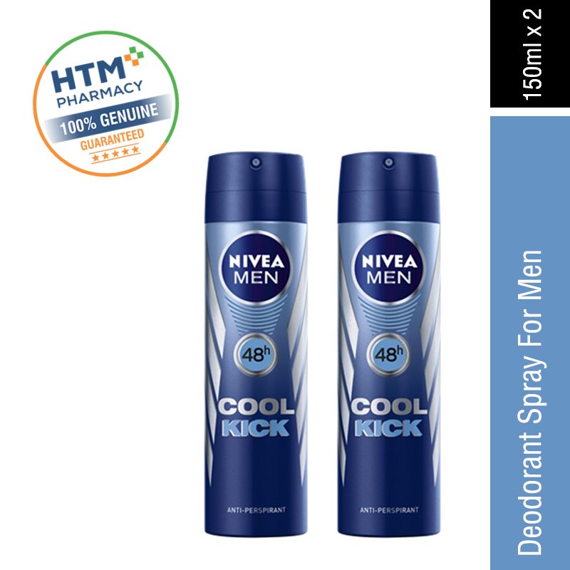 Nivea Deodorant Spray For Men 2 x 150ML - Cool Kick(82883)