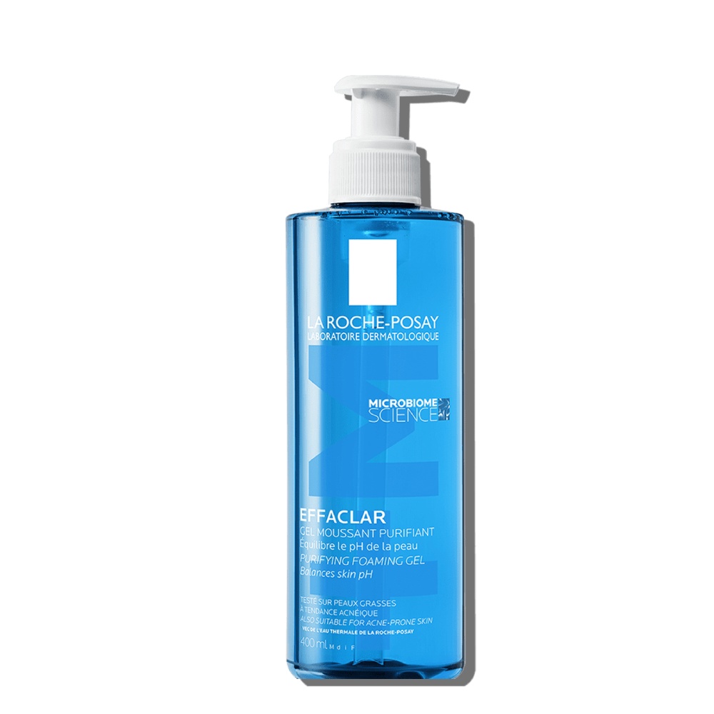 LA ROCHE POSAY Effaclar Purifying Foaming Gel Cleanser 400ml - Facial Cleanser For Oily Acne Prone & Sensitive Skin