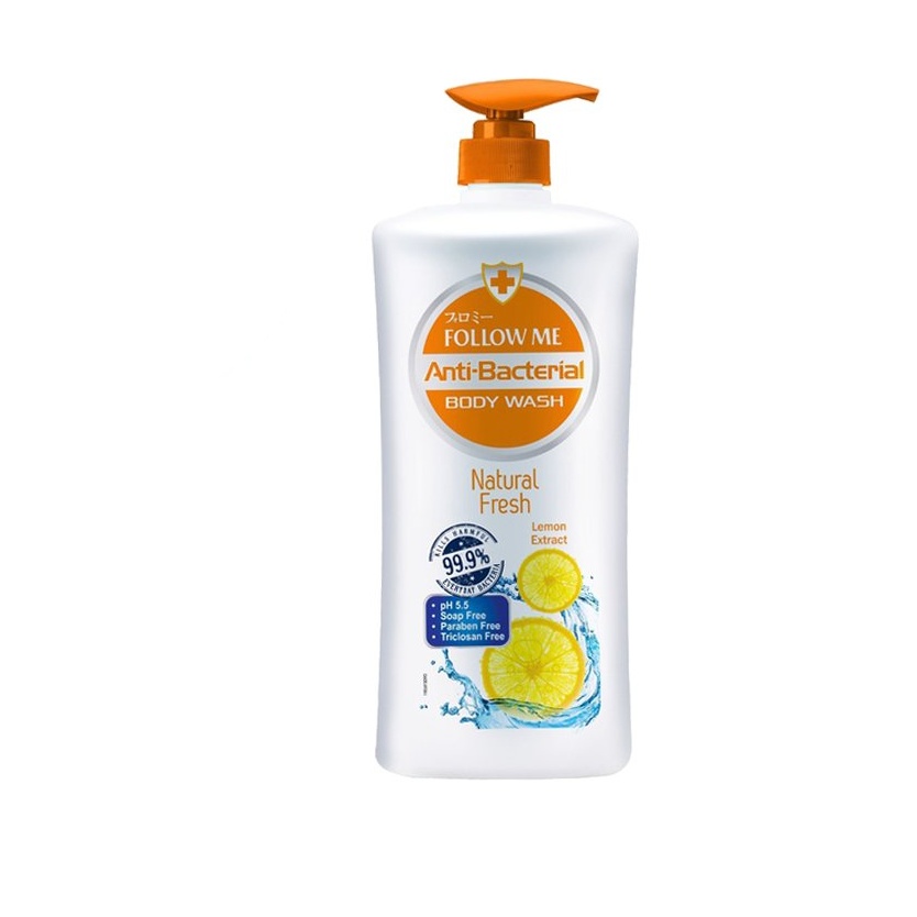 Follow Me Antibacterial Body Wash 1L - Natural Fresh
