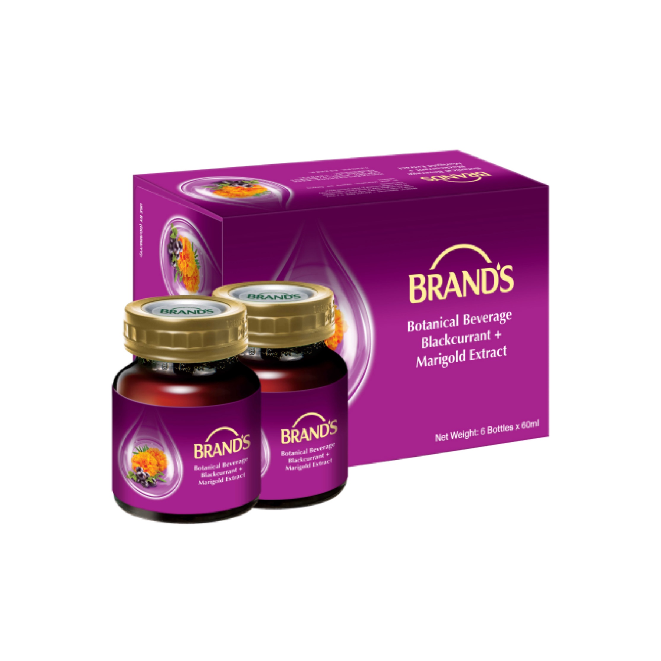 BRANDS Blackcurrant & Lutein Essence 60ml X 6's as Eye Supplement with Vitamin E, Lutein & Zeaxanthin for Eye Health