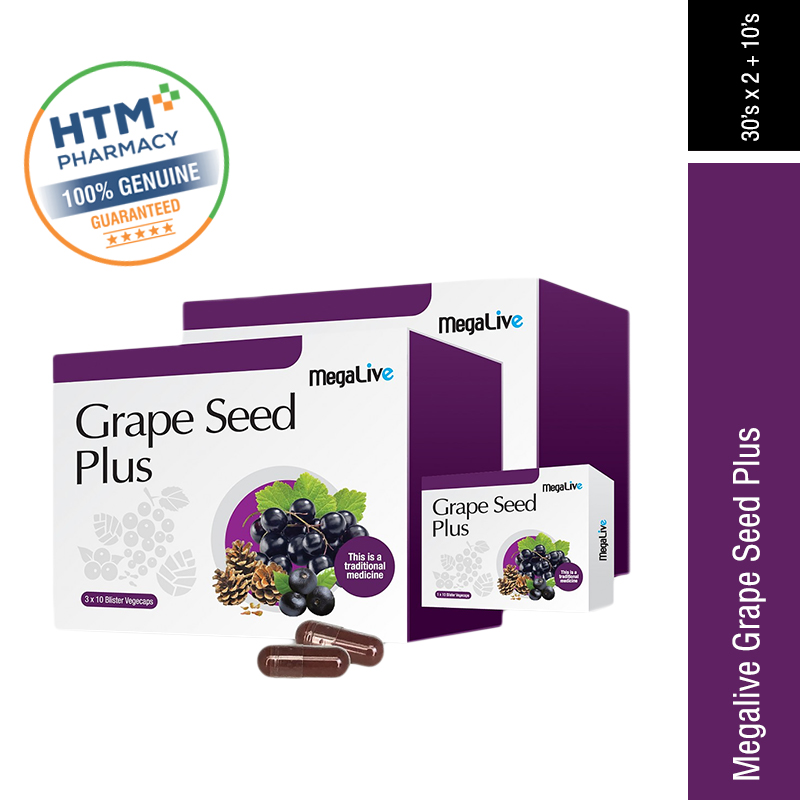 Megalive Grape Seed Plus 2 X 30'S + 10'S