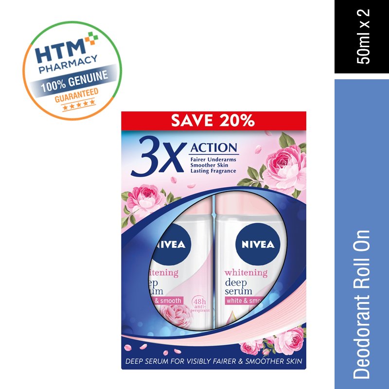 Nivea Deodorant Roll On 2 x 50ML - Hokkaido Rose Roll On (85300)