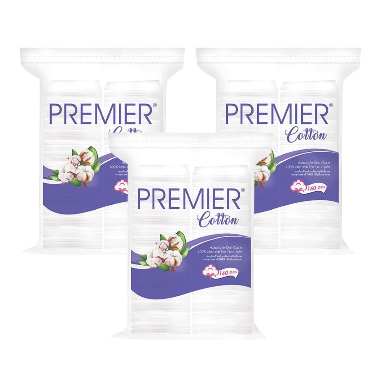 Premier Facial Cotton 3 X 160's