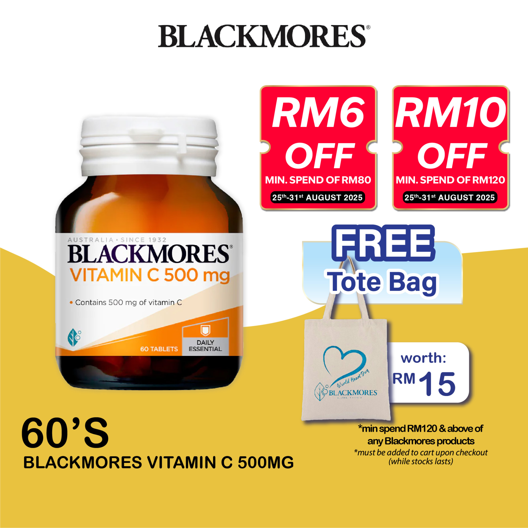Blackmores Vitamin C 500 60's (New)