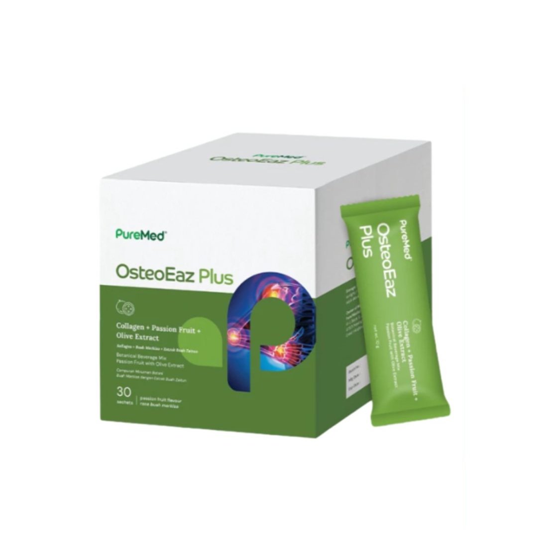 PUREMED OsteoEaz Plus 10g X 30's with Cucurmin, Turmeric, Joint Supplement