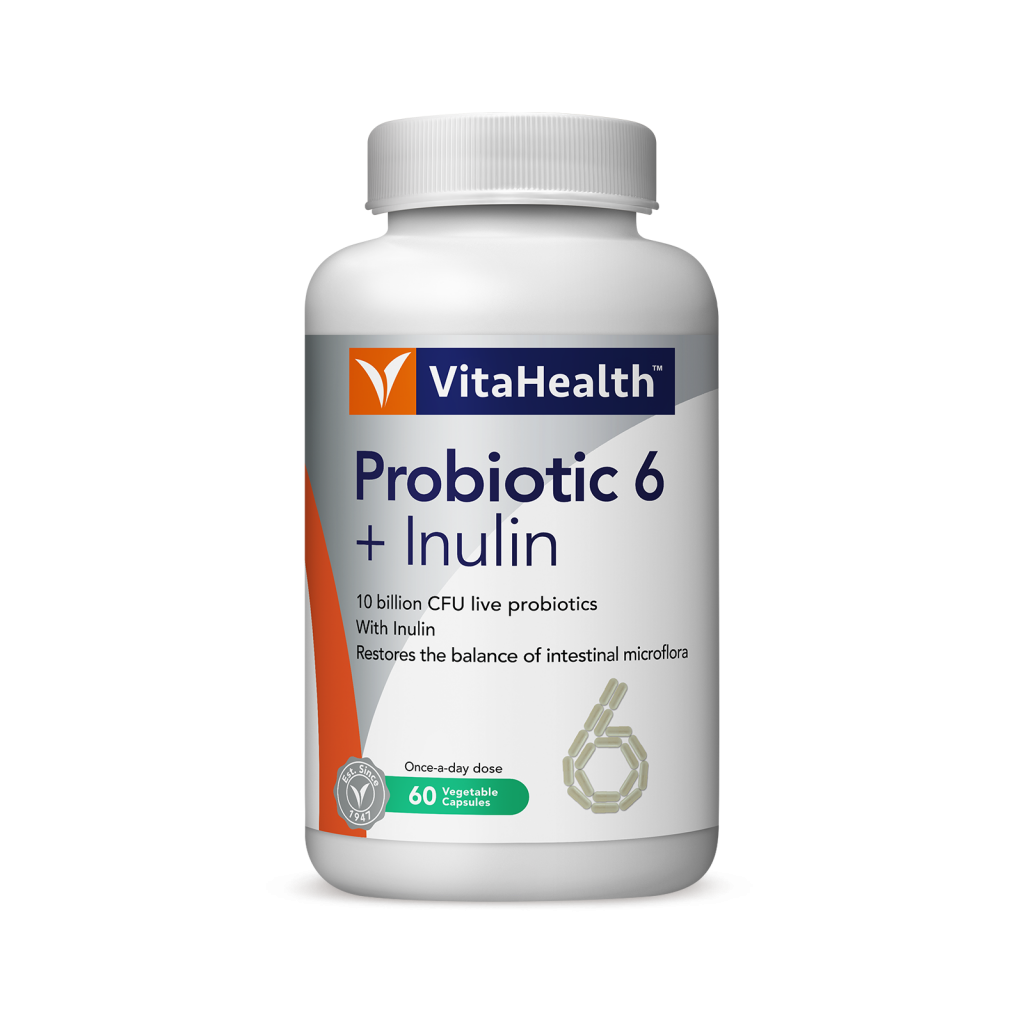 Vitahealth Probiotic 6 + Inulin 60's + 30's
