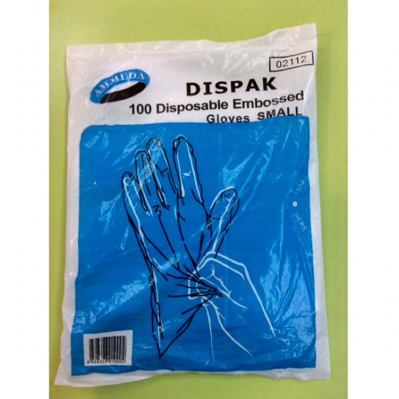 Ammeda Disposable Embossed Gloves Small 100'S