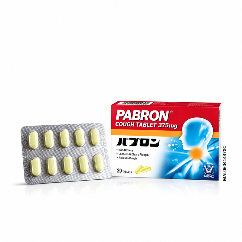 PABRON Cough Tablets 20's with Carbocisteine, Phlegmy Cough Relief, Ubat Kahak, Ubat Batuk