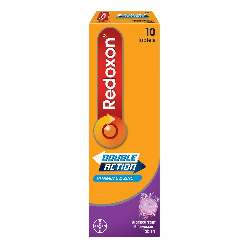 Redoxon Double Action Blackcurrant Effervescent 10'S