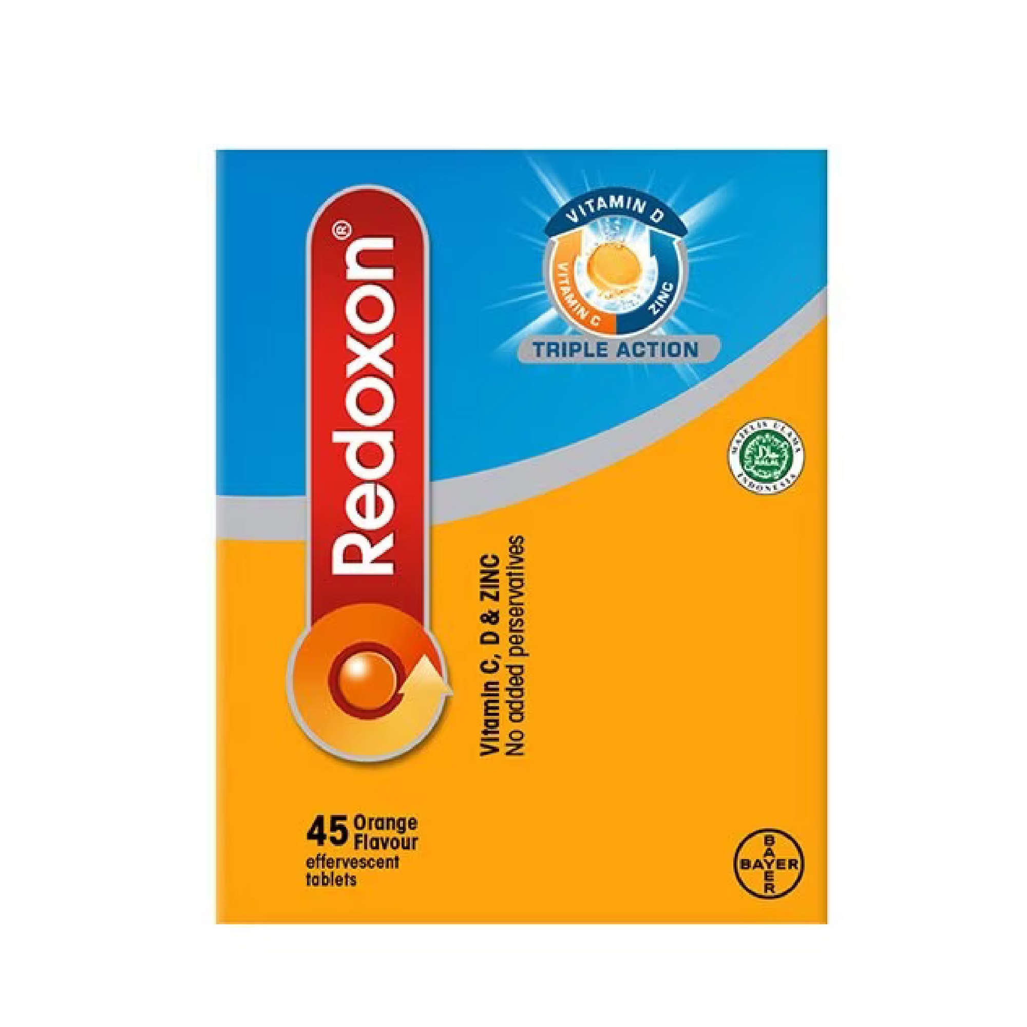 REDOXON Triple Action Effervescent Orange Tablet 45's