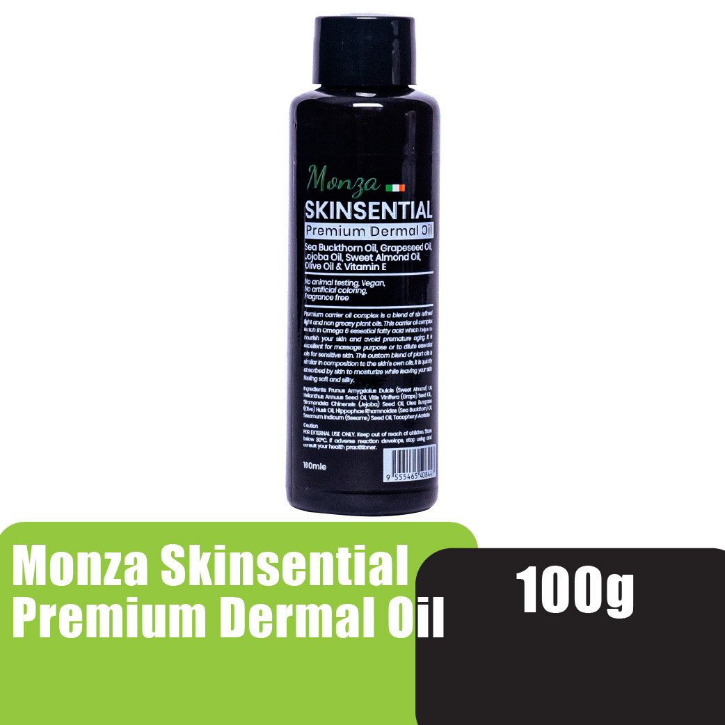 Monza Skinsential Premium Dermal Oil 100g - Jojoba Oil for Massage Aromatherapy Oil Relax Minyak Urut Aromaterapi 精油 按摩精