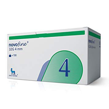 NOVOFINE PEN NEEDLES 32G 4MM 100'S