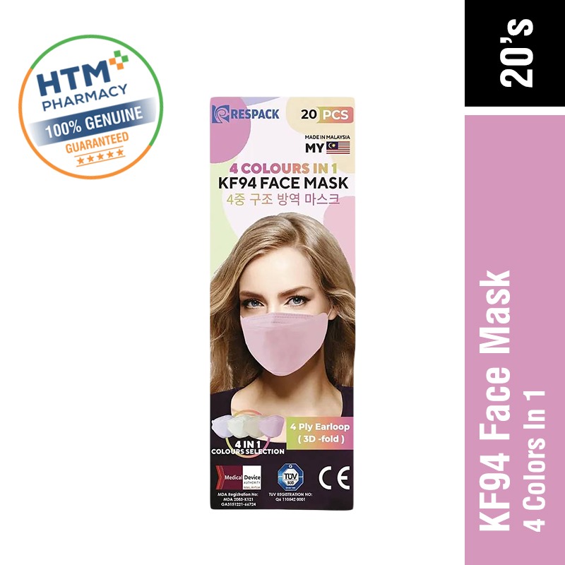 Respack KF94 Face Mask 20's - 4 in 1 Color Series