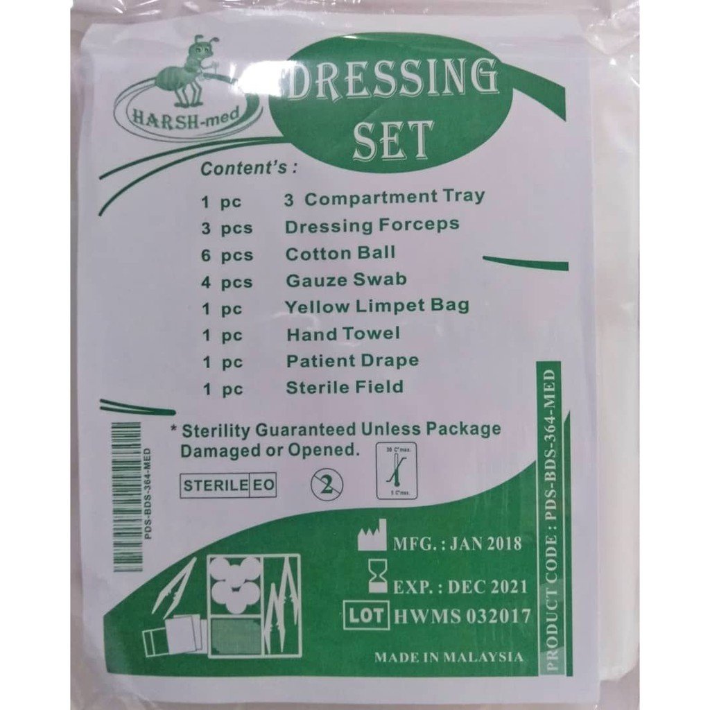 Basic Dressing Set (3 Forcep)