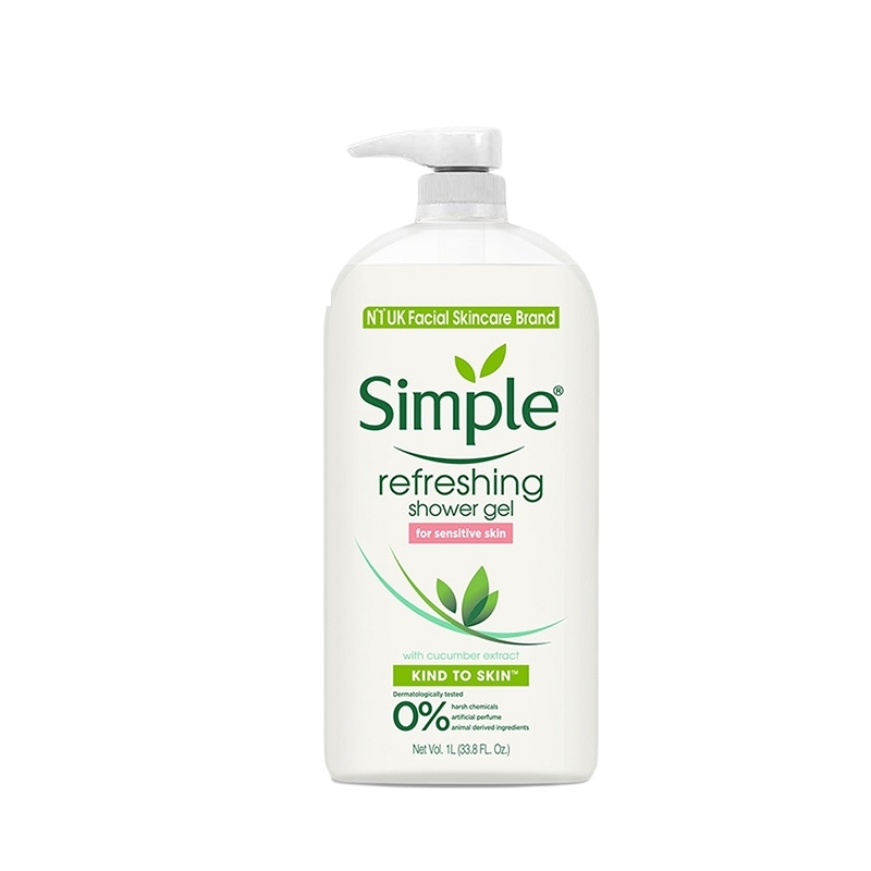 Simple Kind To Skin Refreshing Shower Gel 1L