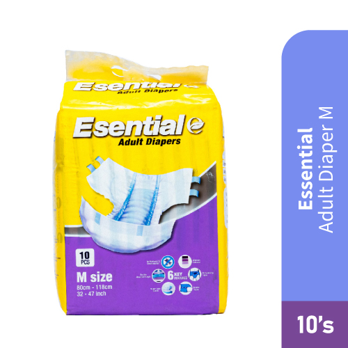 ESENTIAL Adult Diapers 10's M size - Antibacterial Pampers Dewasa / 成人 紙尿片