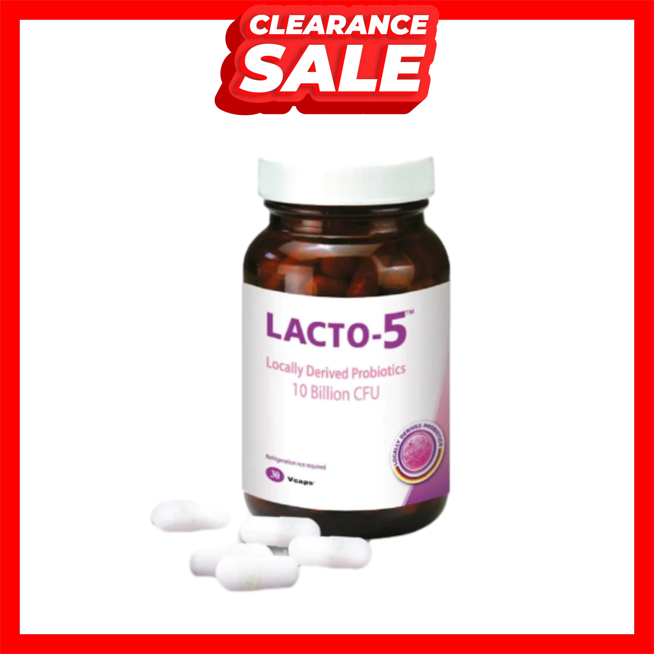 [CLR] THC Lacto-5 30's for Digestion & Gut Health with Probiotic Supplement, Lactobacillus Rhamnosus [EXP: 22/07/2026]