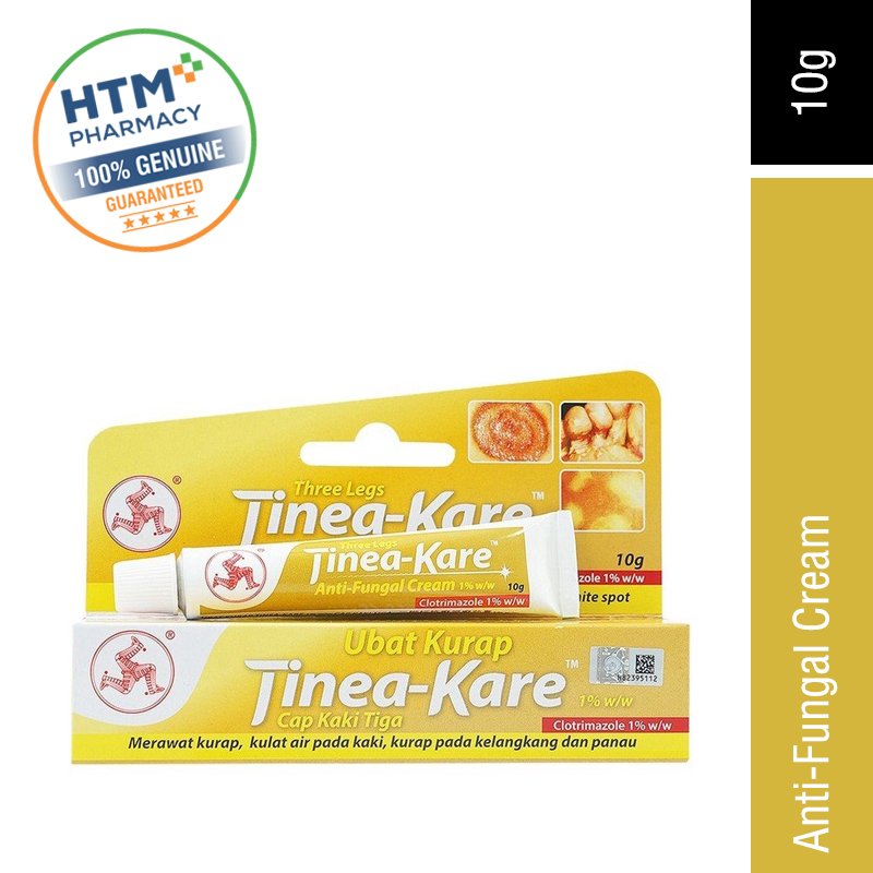 Three Legs Tinea-Kare Anti Fungal Cream 10g