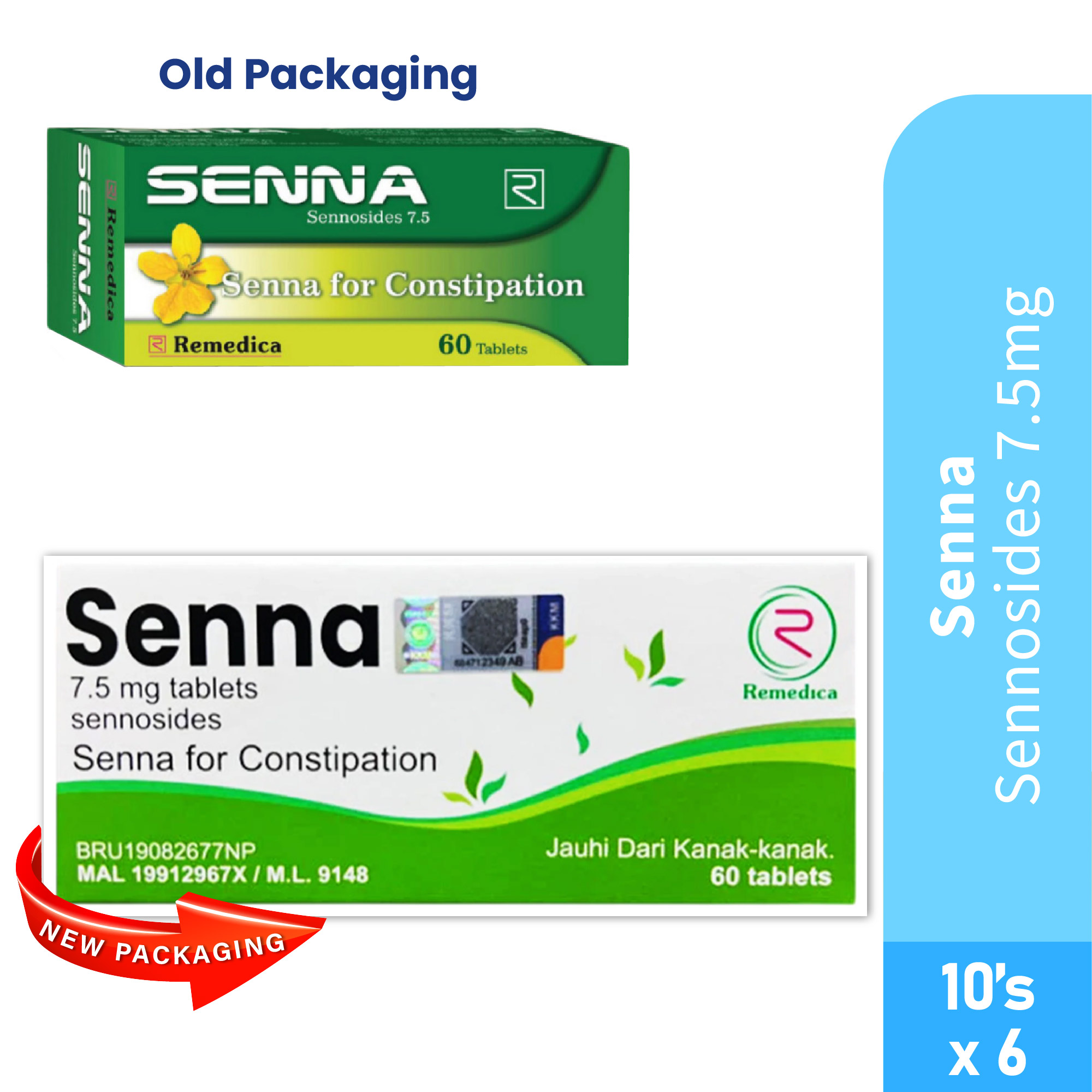 Senna (Sennosides 7.5) 10's x 6