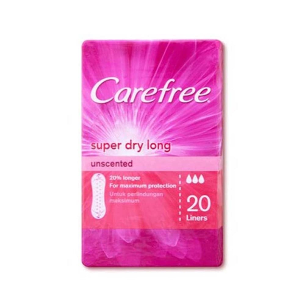 CAREFREE SUPER DRY LONG UNSCENTED 20'S