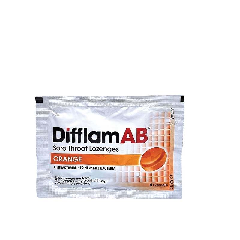 DifflamAB Sore Throat Lozenges 6's - Orange