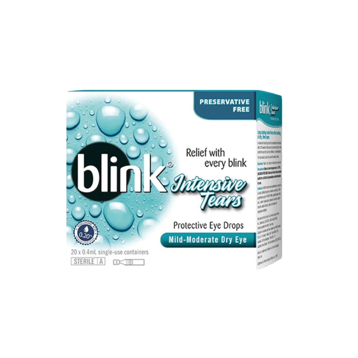 BLINK Intensive Tears UD 20's x0.4ml-Eye Drop, Eye Care, 眼药水
