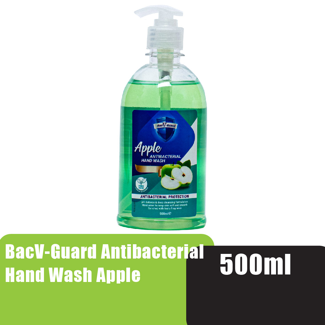 Bacv-guard Antibacterial Hand Wash 500ml - Apple Moisturizer hand wash liquid sabun cuci tangan 洗手液