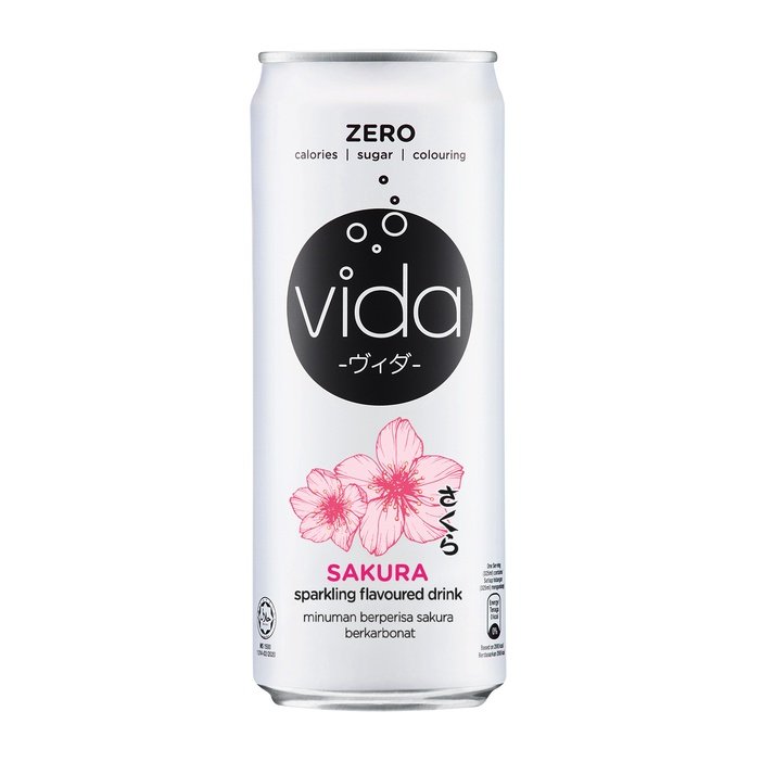 [HTM Online Exclusive] Vida Sparkling Juice 325ml - Sakura