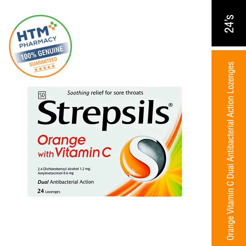 Strepsils Vitamin C-100 24 Antiseptic Lozenges