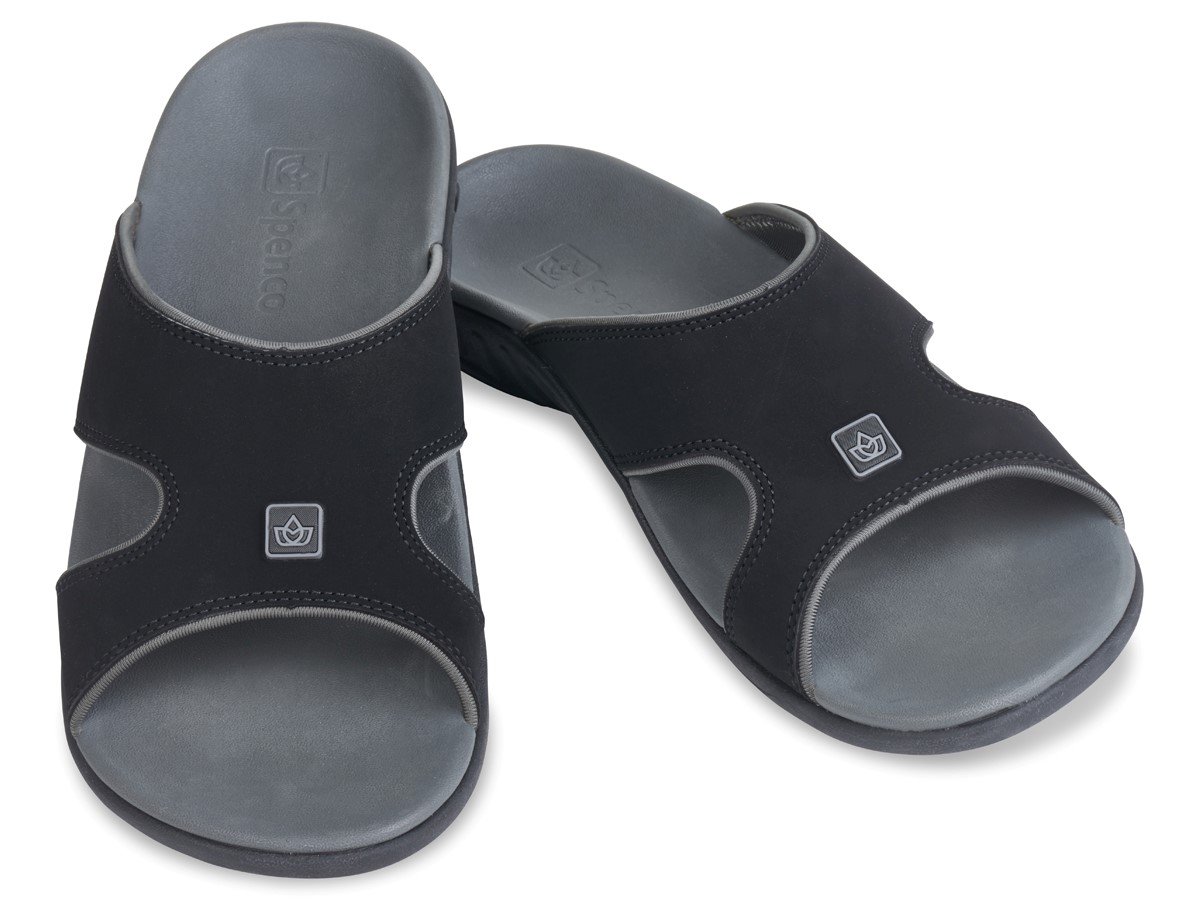 Spenco Mens Kholo Sandal Carbon/Pewter (Size 10)