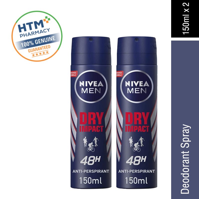Nivea Deodorant Spray 150ML x 2 - Dry Impact (81602)