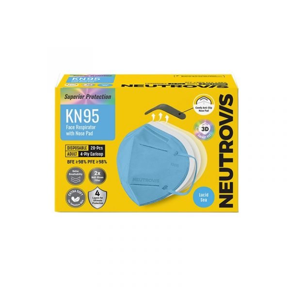 Neutrovis KN95 Face Respirator 20's With Nose Pad - Lucid Sea