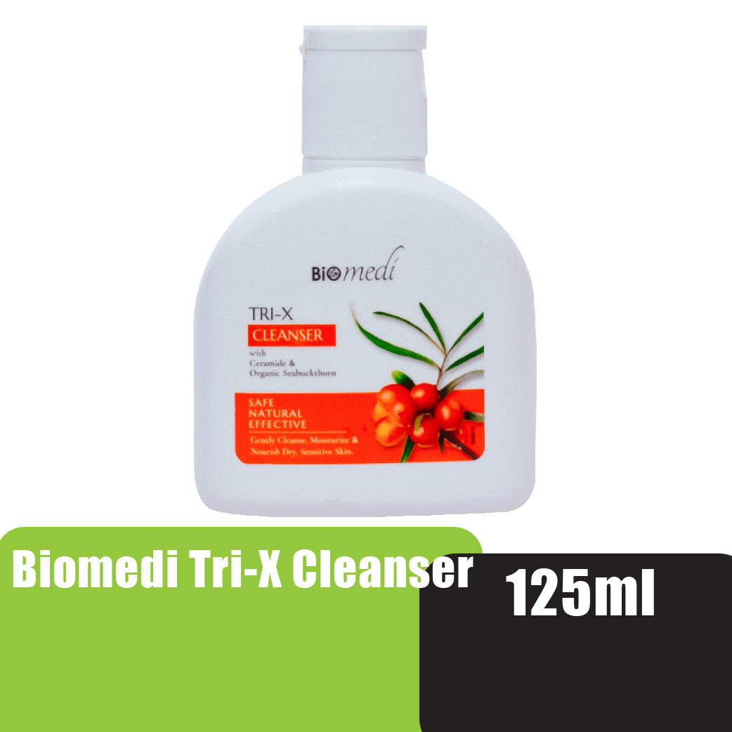 BIOMEDI Organic Seabuckthorn Tri-X Whitening Cleanser 125ml With Ceramide & Vitamin C (Suitable For Dry&Sensitive Skin)