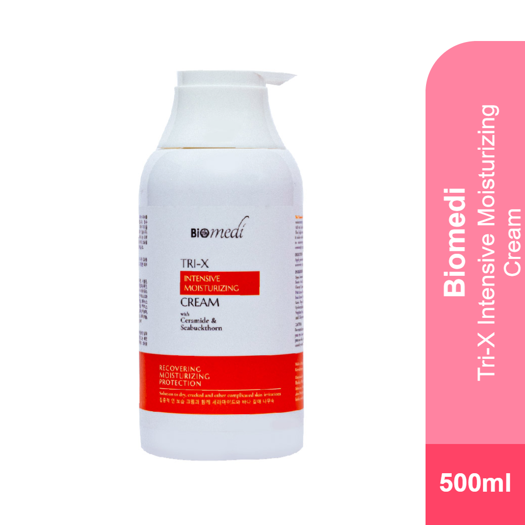 BIOMEDI Organic Seabuckthorn Tri-X Intensive Cream 500ml (Suitable For Dry Skin, Eczema)