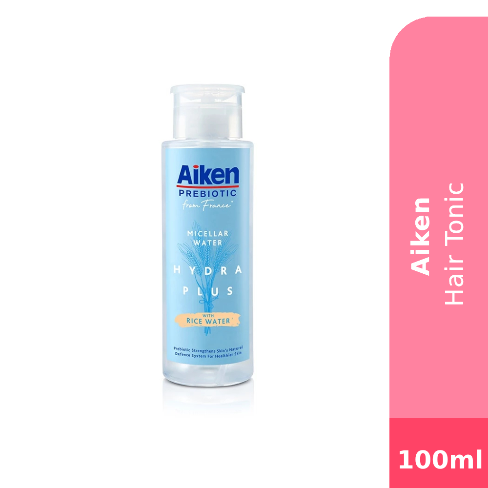 AIKEN Prebiotic Hydra Plus Micellar Water 300g with Rice Water For Makeup Remover, Aiken Micellar Water